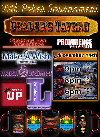 Deader's Tavern 83rd Poker Tournament Flyer